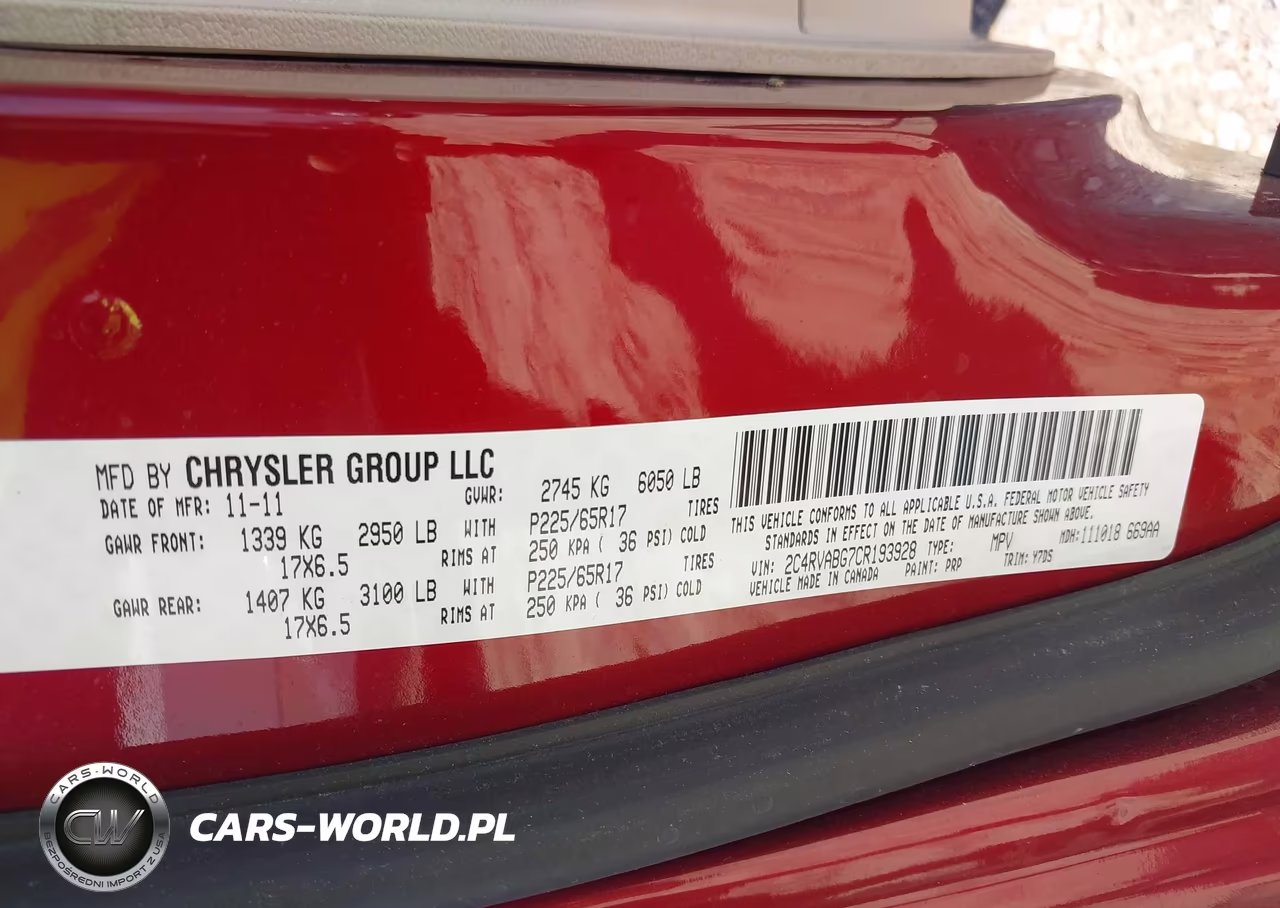 2012 Volkswagen Routan Se VIN:2C4RVABG7CR193928 - 9