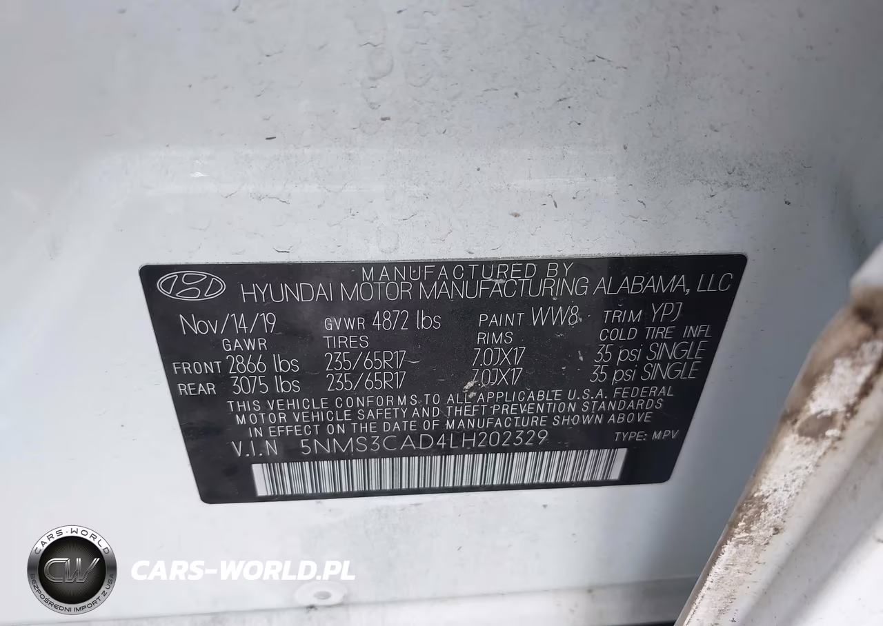 2020 Hyundai Santa Fe Sel VIN:5NMS3CAD4LH202329 - 9