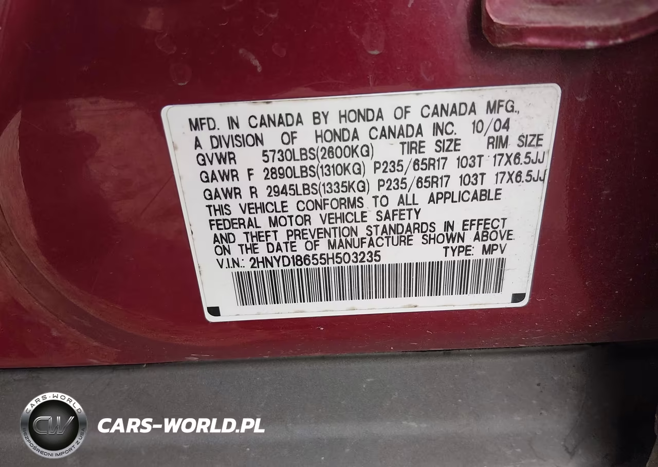 2005 Acura Mdx VIN:2HNYD18655H503235 - 9