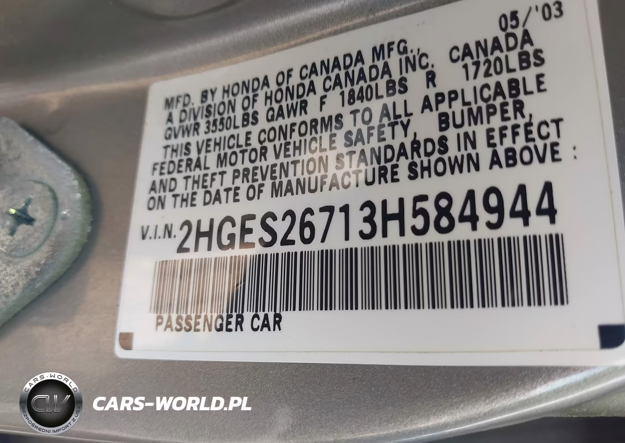 2003 Honda Civic Ex VIN:2HGES26713H584944 - 9