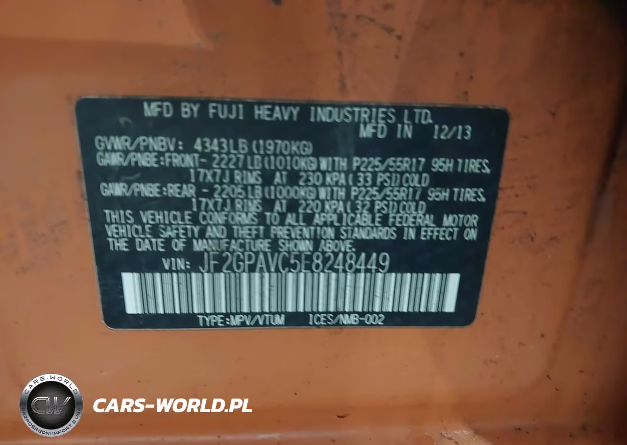 2014 Subaru Xv Crosstrek 2.0I Premium VIN:JF2GPAVC5E8248449 - 9