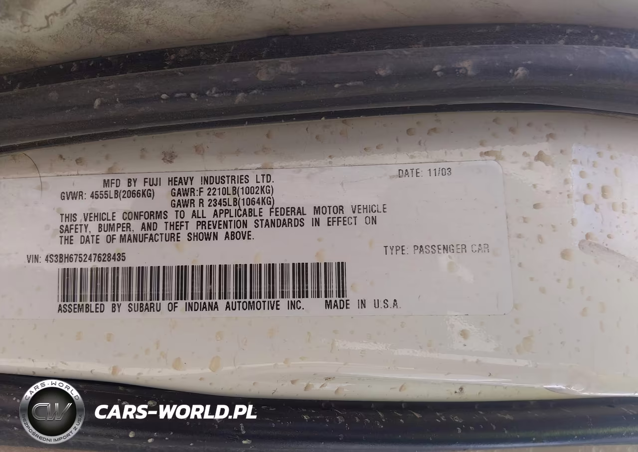 2004 Subaru Outback VIN:4S3BH675247628435 - 9