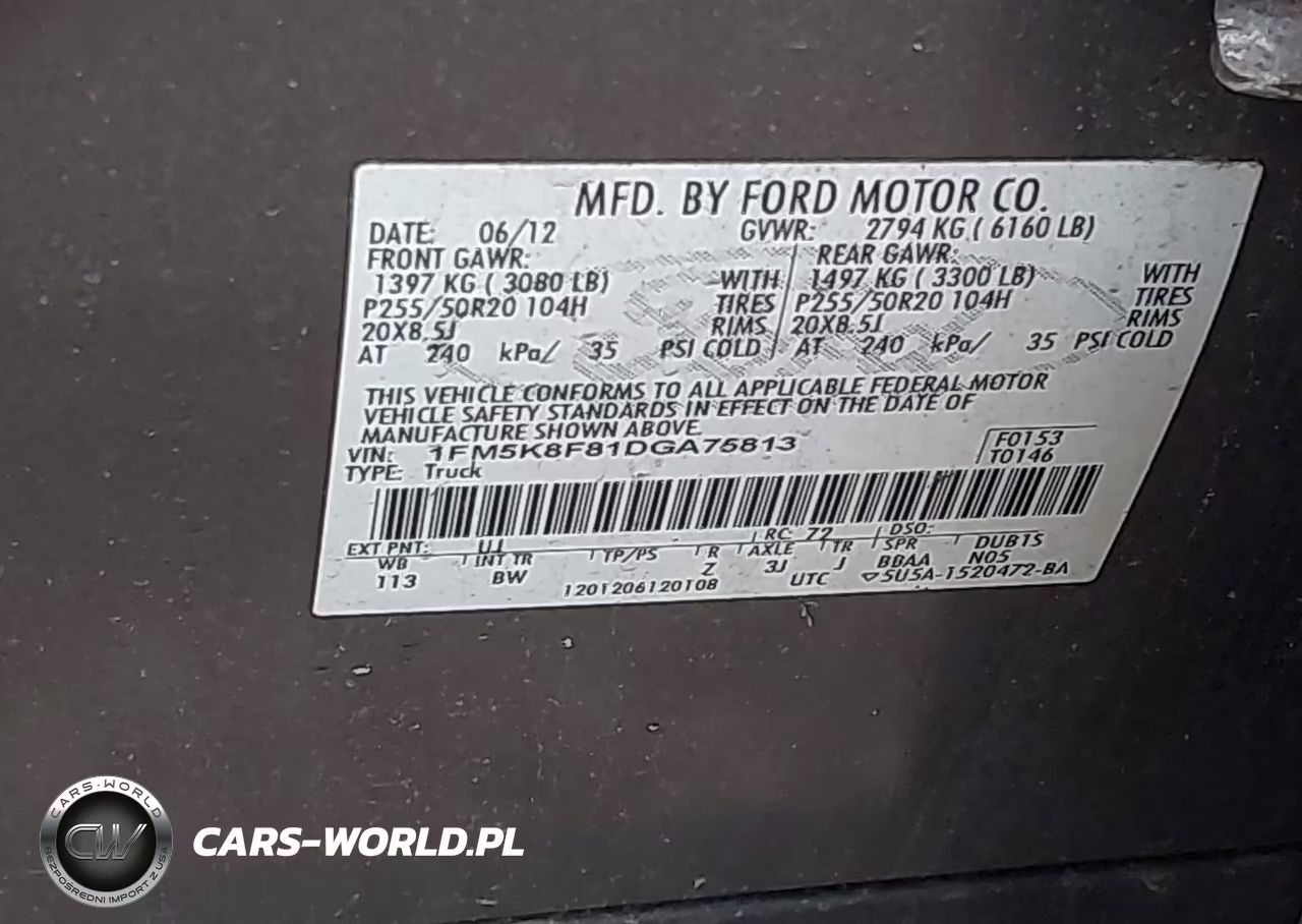 2013 Ford Explorer Limited VIN:1FM5K8F81DGA75813 - 9