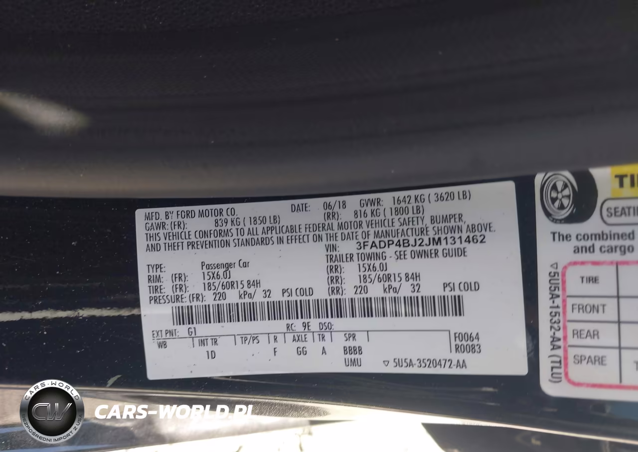 2018 Ford Fiesta Se VIN:3FADP4BJ2JM131462 - 9