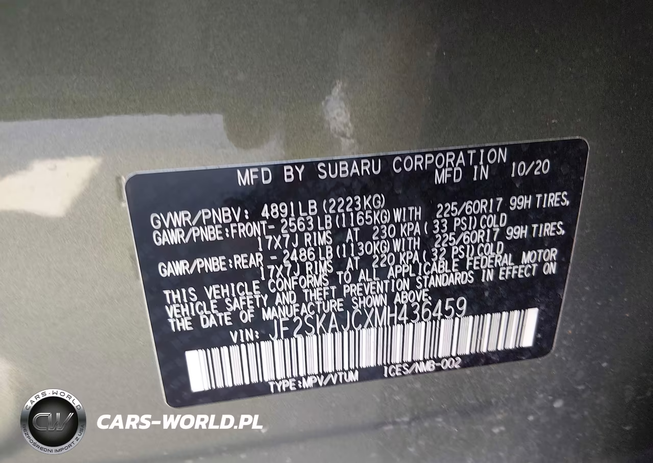 2021 Subaru Forester Premium VIN:JF2SKAJCXMH436459 - 9