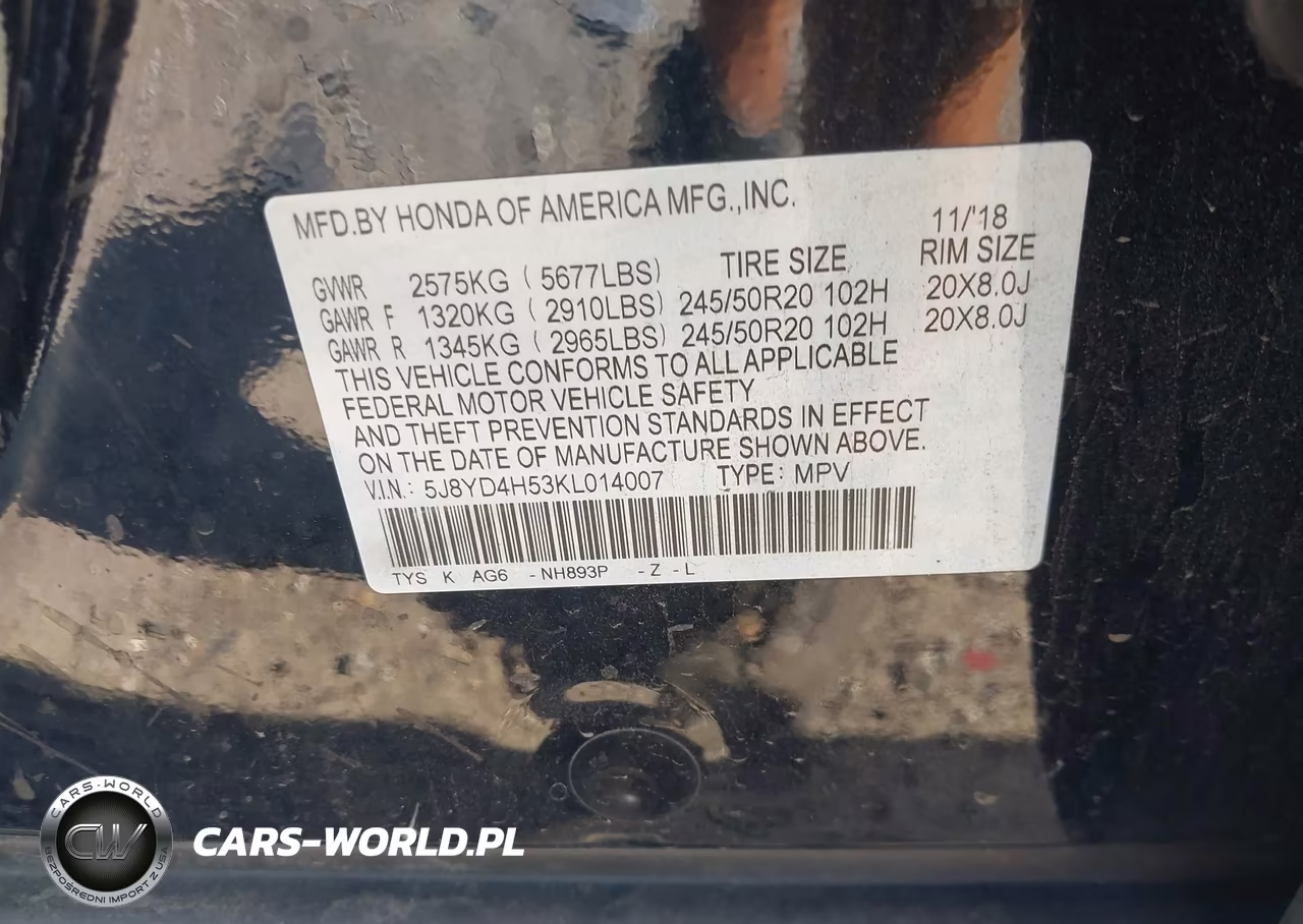 2019 Acura Mdx Tech Pkg VIN:5J8YD4H53KL014007 - 9