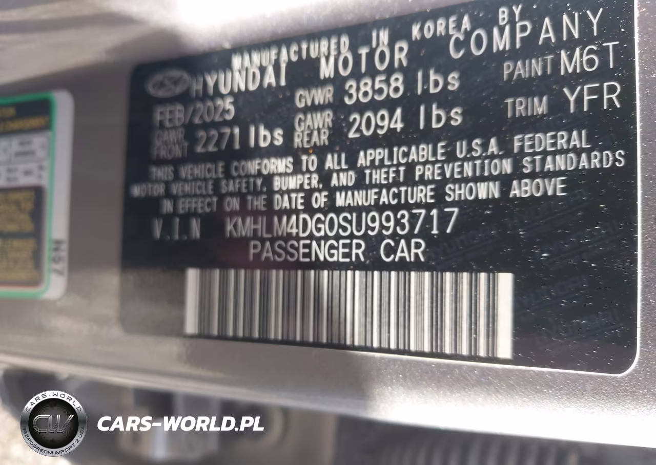 2025 Hyundai Elantra Sel Sport VIN:KMHLM4DG0SU993717 - 9