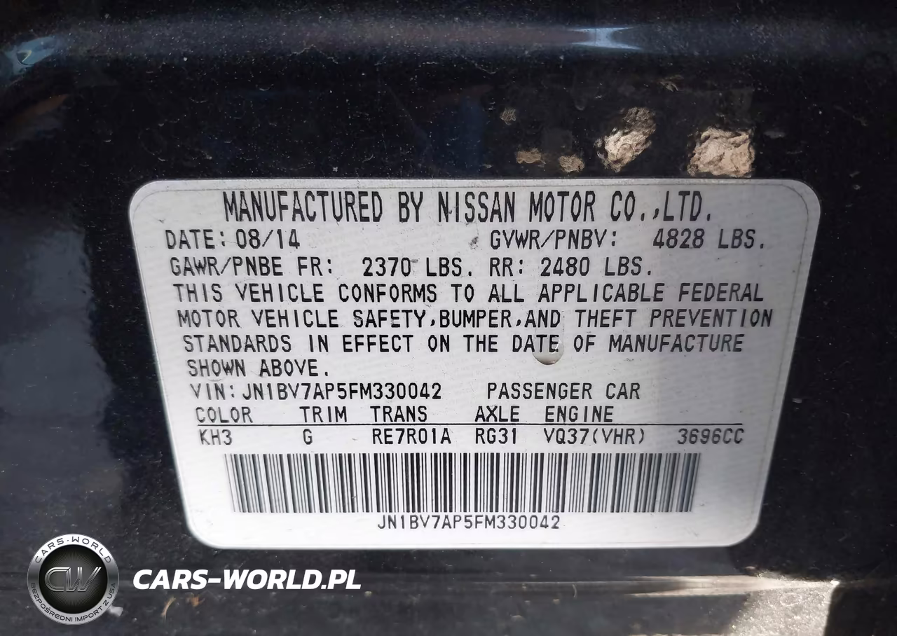 2015 Infiniti Q50 Premium-Sport VIN:JN1BV7AP5FM330042 - 9
