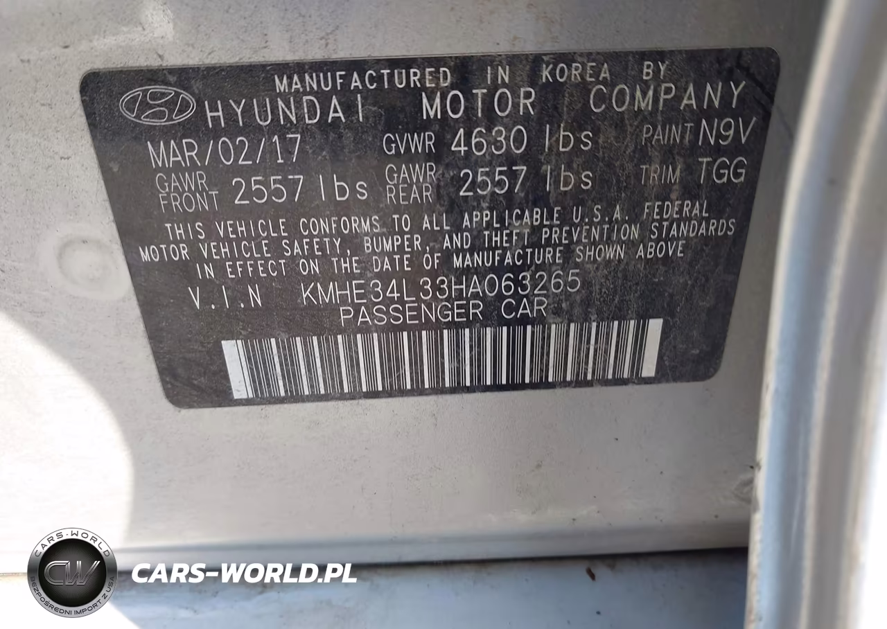 2017 Hyundai Sonata Hybrid Limited VIN:KMHE34L33HA063265 - 9