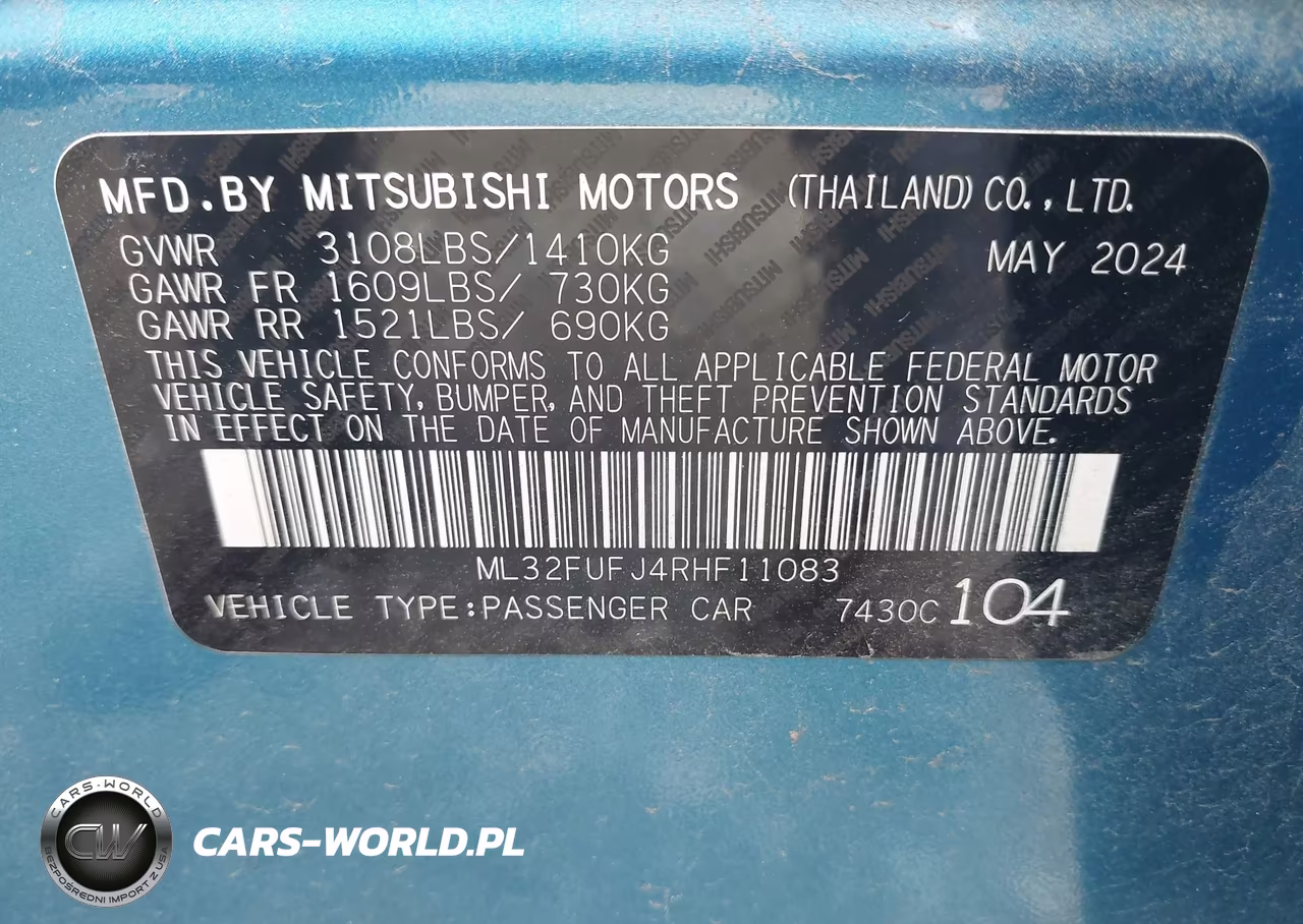 2024 Mitsubishi Mirage G4 Black Edition-Es-Le VIN:ML32FUFJ4RHF11083 - 9