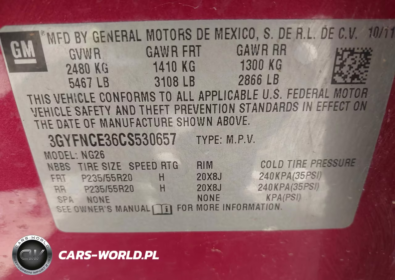 2012 Cadillac Srx Premium Collection VIN:3GYFNCE36CS530657 - 9