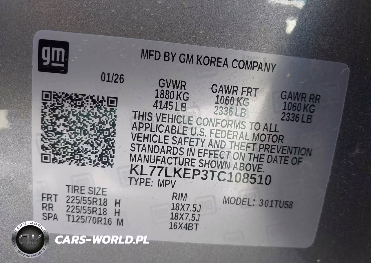 2026 Chevrolet Trax Fwd Activ VIN:KL77LKEP3TC108510 - 9