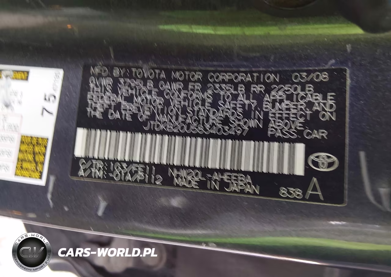 2008 Toyota Prius VIN:JTDKB20U583403497 - 9
