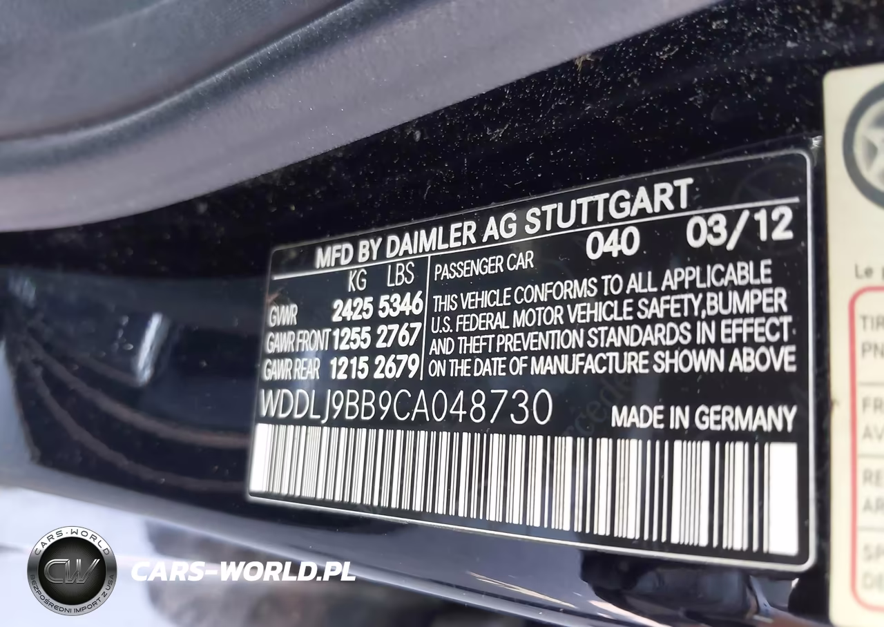 2012 Mercedes-Benz Cls 550 4Matic VIN:WDDLJ9BB9CA048730 - 9