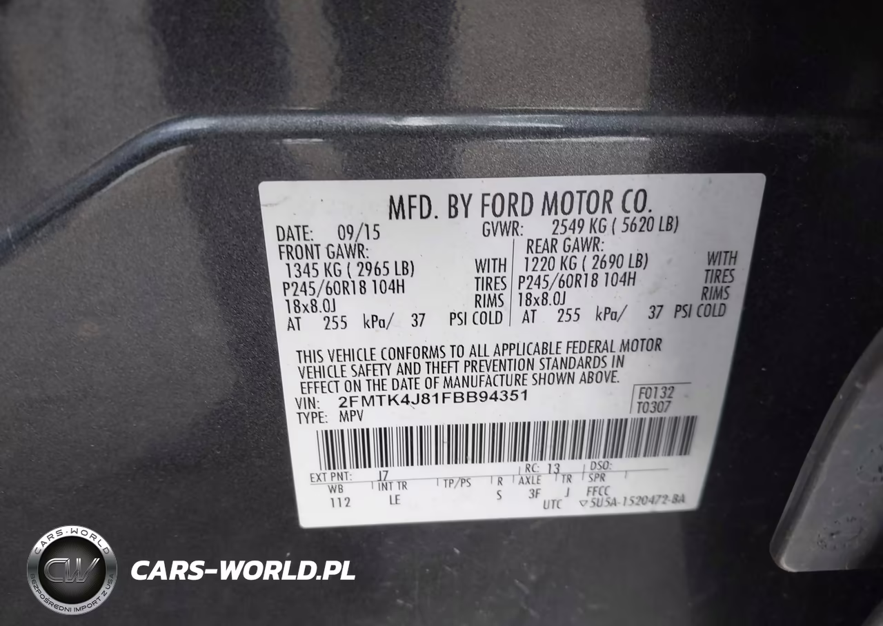 2015 Ford Edge Sel VIN:2FMTK4J81FBB94351 - 9