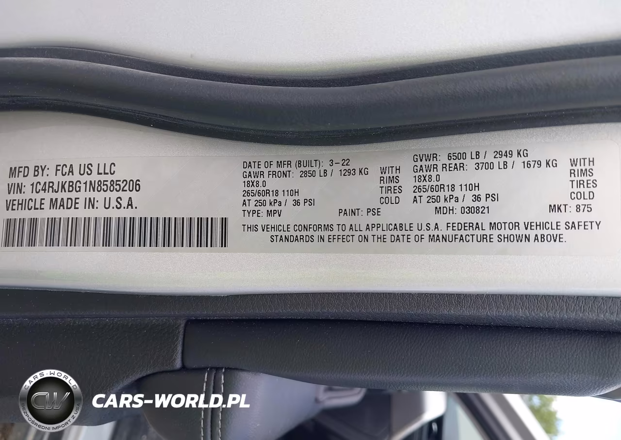 2022 Jeep Grand Cherokee L Limited 4X4 VIN:1C4RJKBG1N8585206 - 9