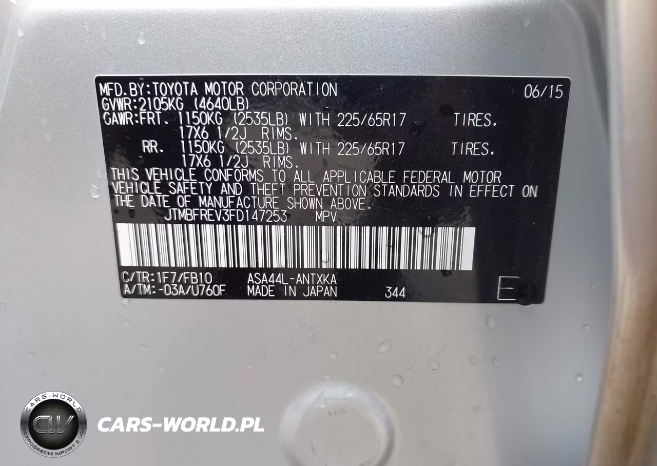 2015 Toyota Rav4 Le VIN:JTMBFREV3FD147253 - 9