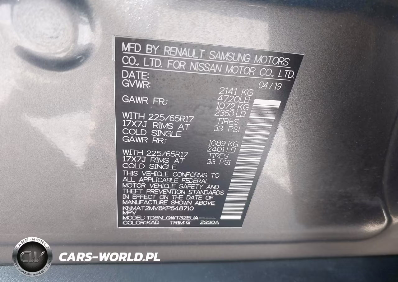 2019 Nissan Rogue Sv VIN:KNMAT2MV8KP548710 - 9