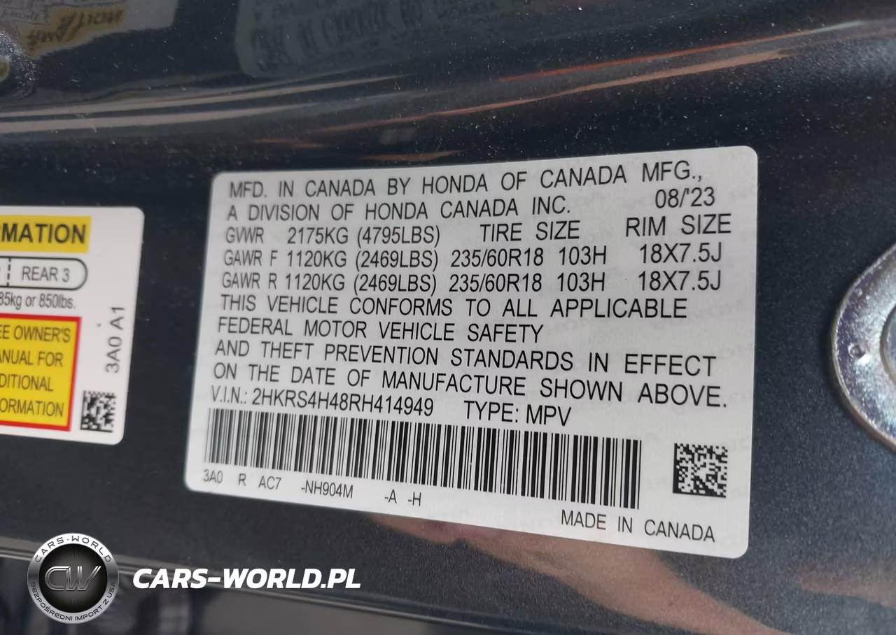 2024 Honda Cr-V Ex Awd VIN:2HKRS4H48RH414949 - 9
