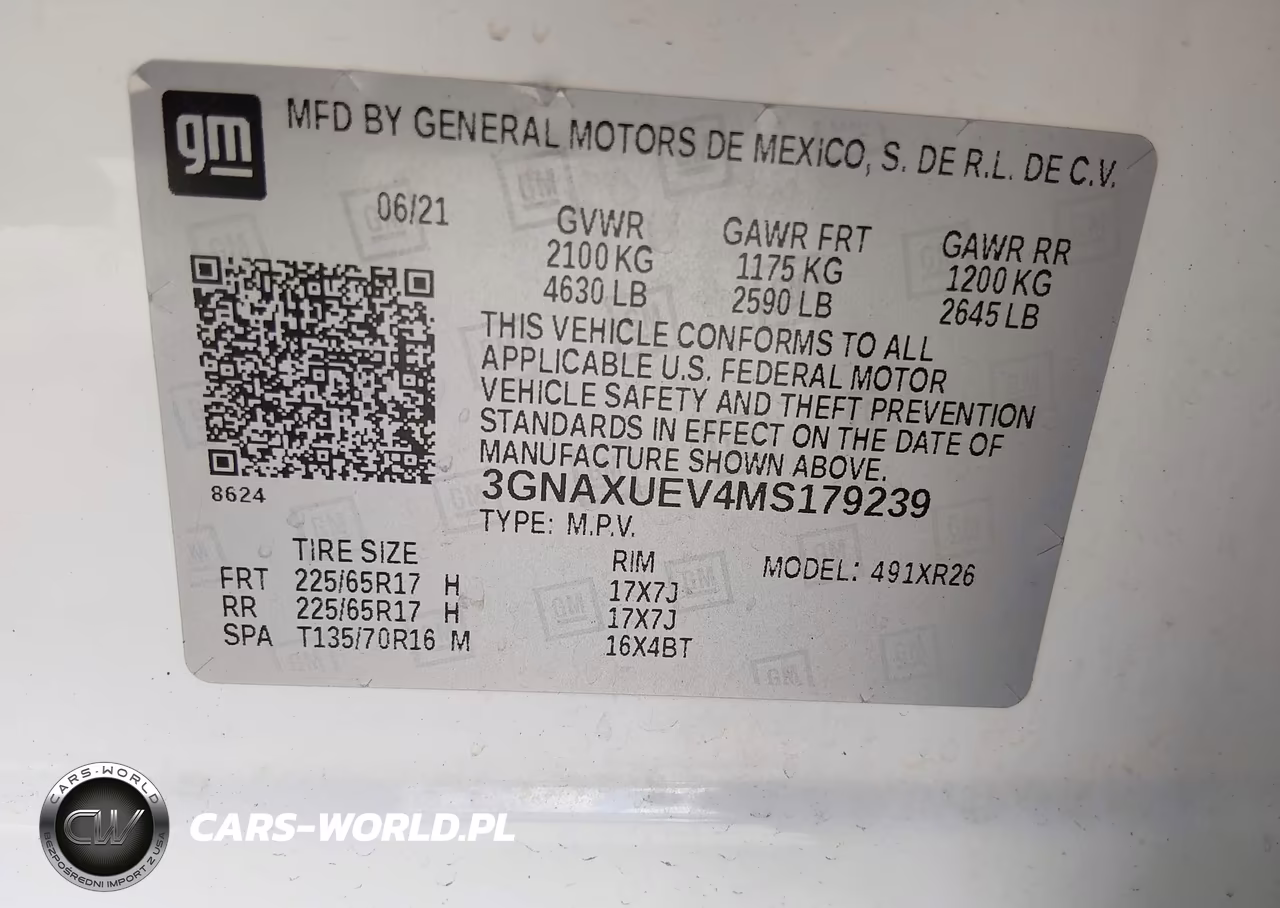 2021 Chevrolet Equinox Awd Lt VIN:3GNAXUEV4MS179239 - 9