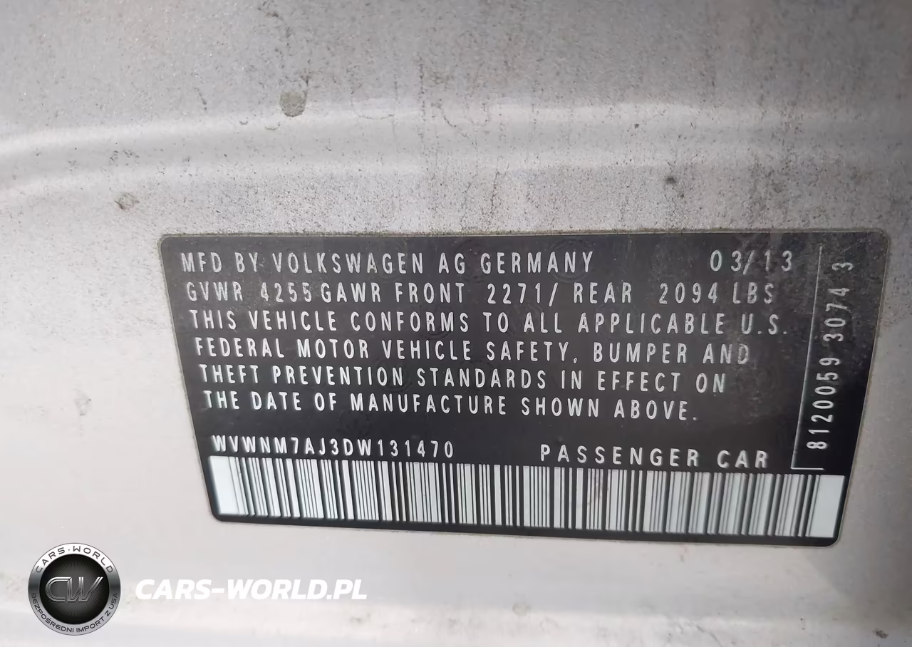 2013 Volkswagen Golf 2.0L Tdi 4-Door VIN:WVWNM7AJ3DW131470 - 9