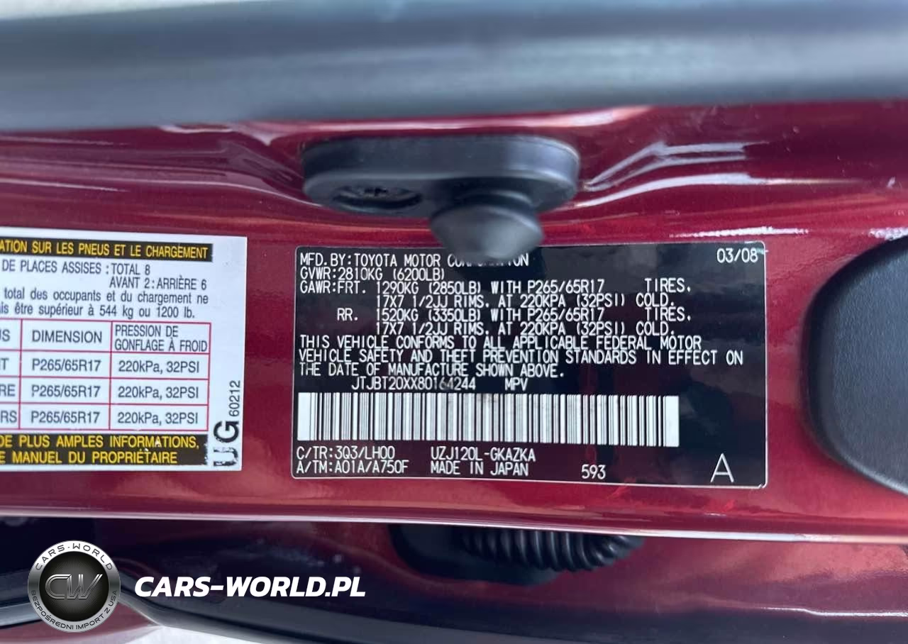 2008 Lexus Gx 470 VIN:JTJBT20XX80164244 - 9