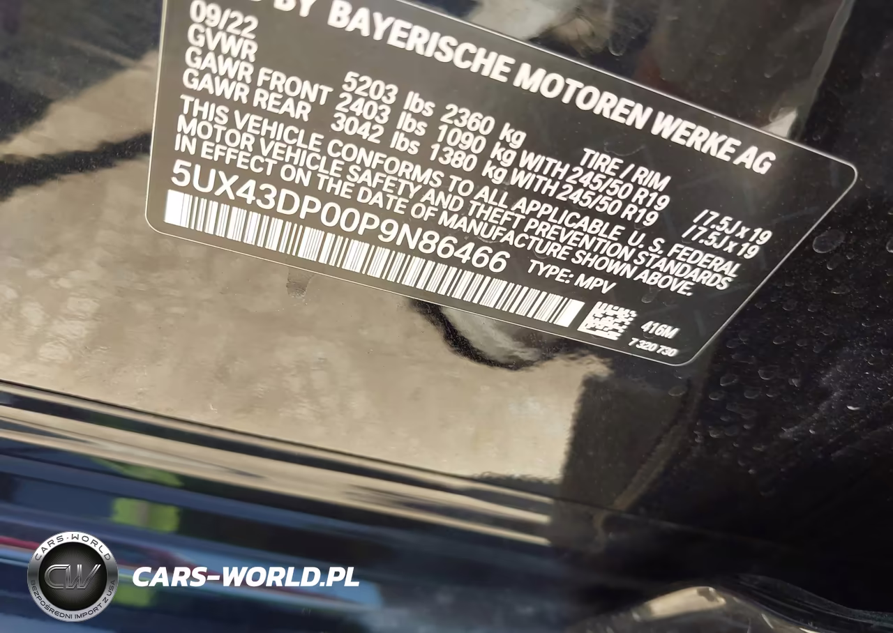 2023 BMW X3 Sdrive30I VIN:5UX43DP00P9N86466 - 9