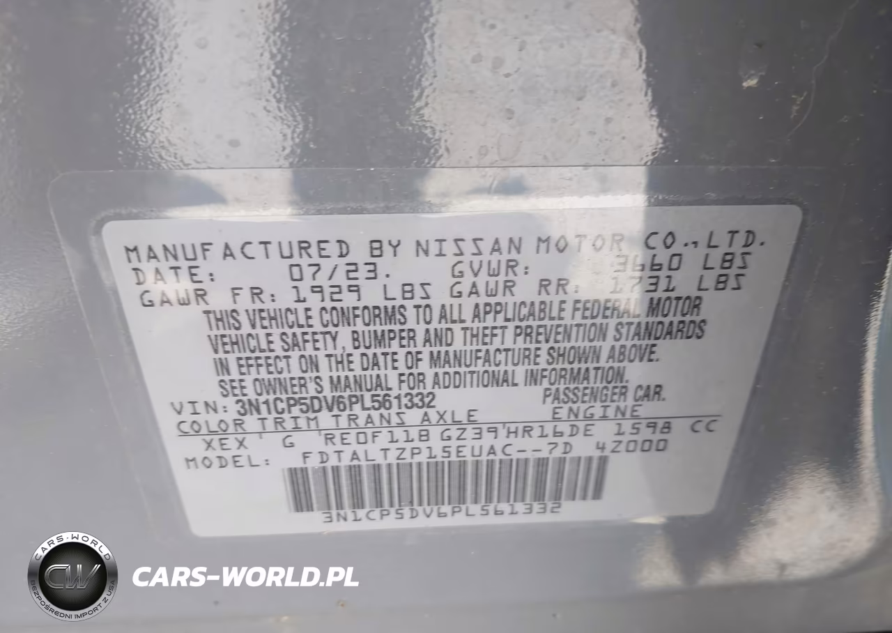 2023 Nissan Kicks Sr Xtronic Cvt VIN:3N1CP5DV6PL561332 - 9