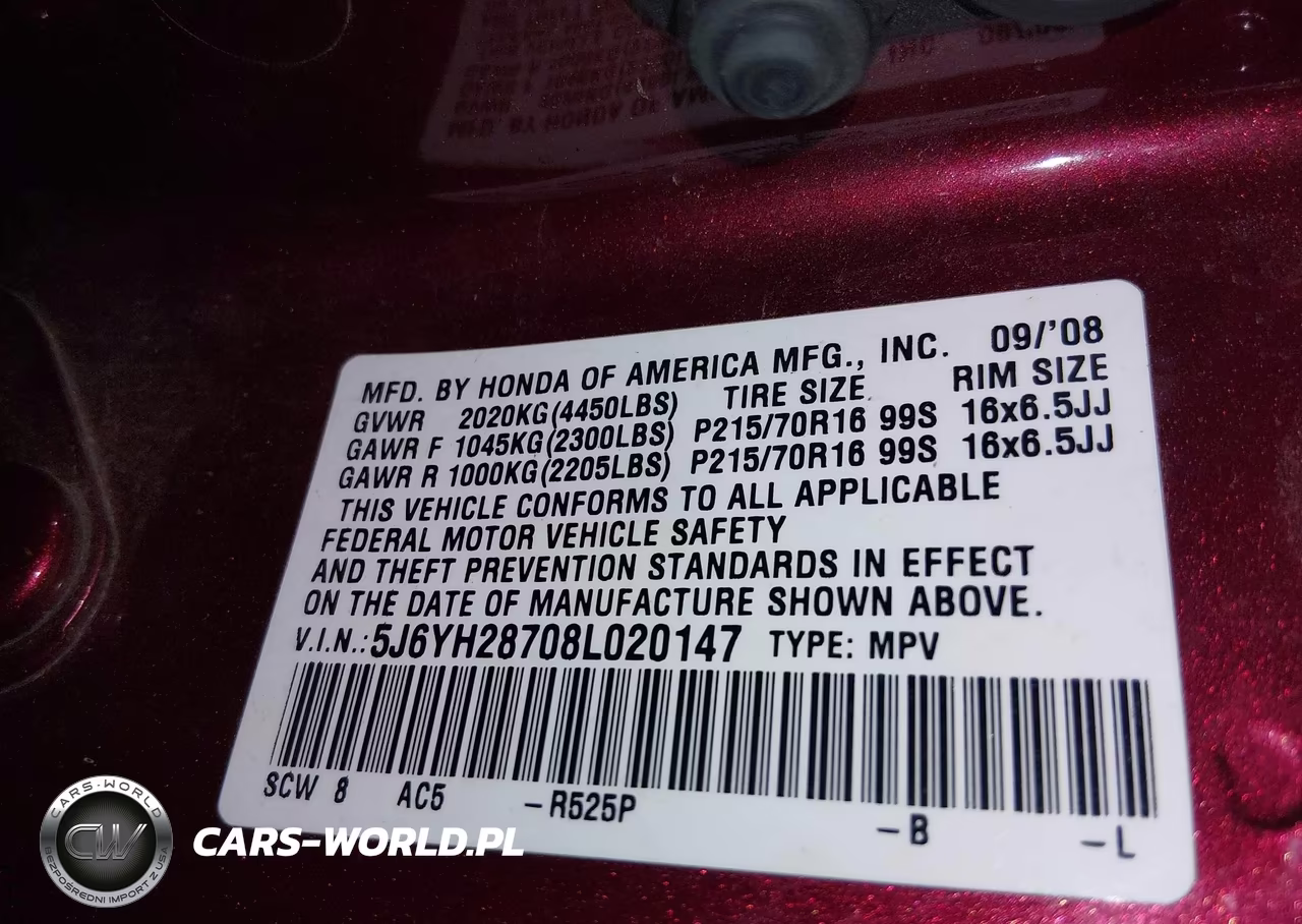 2008 Honda Element Ex VIN:5J6YH28708L020147 - 9