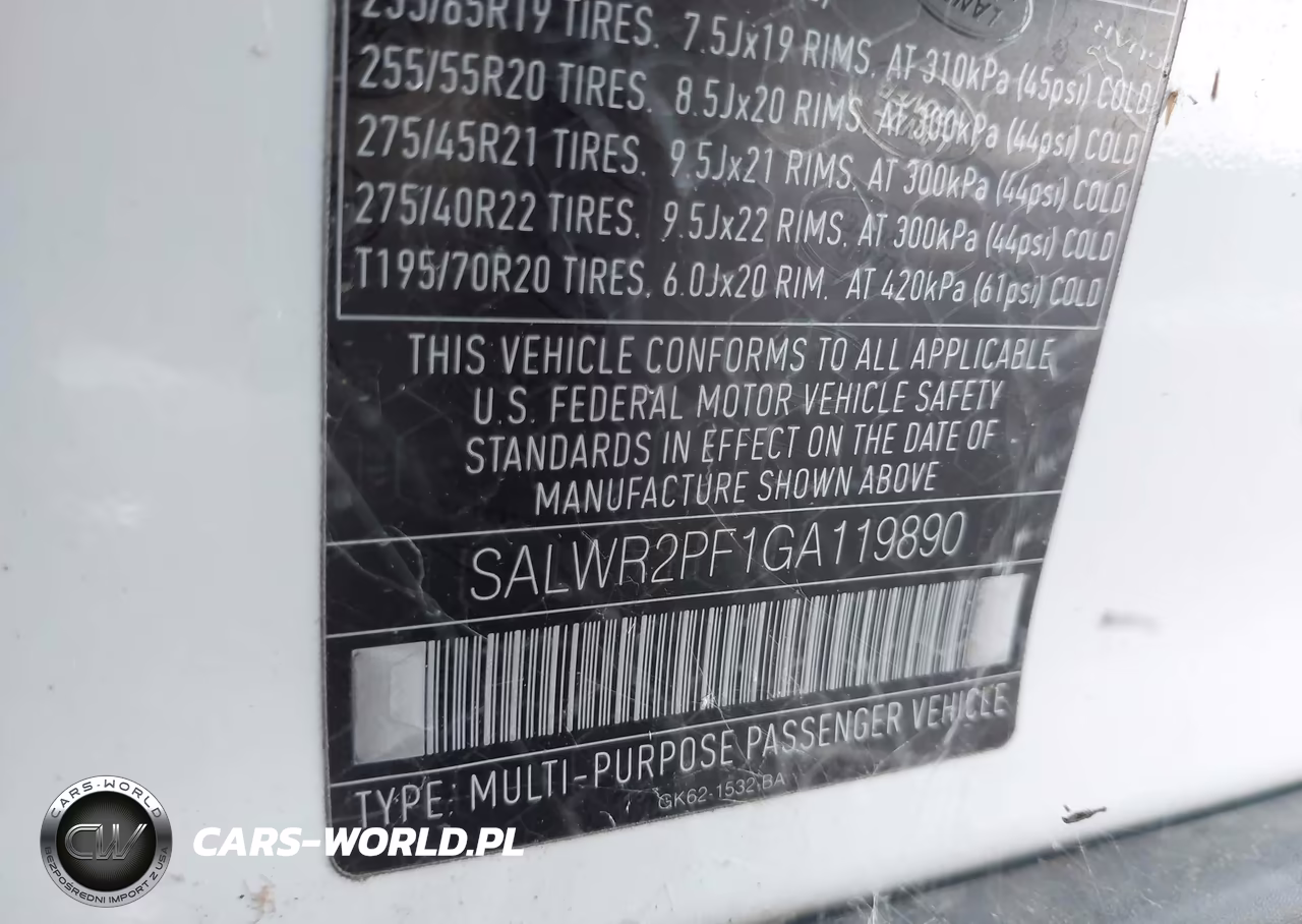2016 Land Rover Range Rover Sport 3.0L V6 Supercharged Hse VIN:SALWR2PF1GA119890 - 9