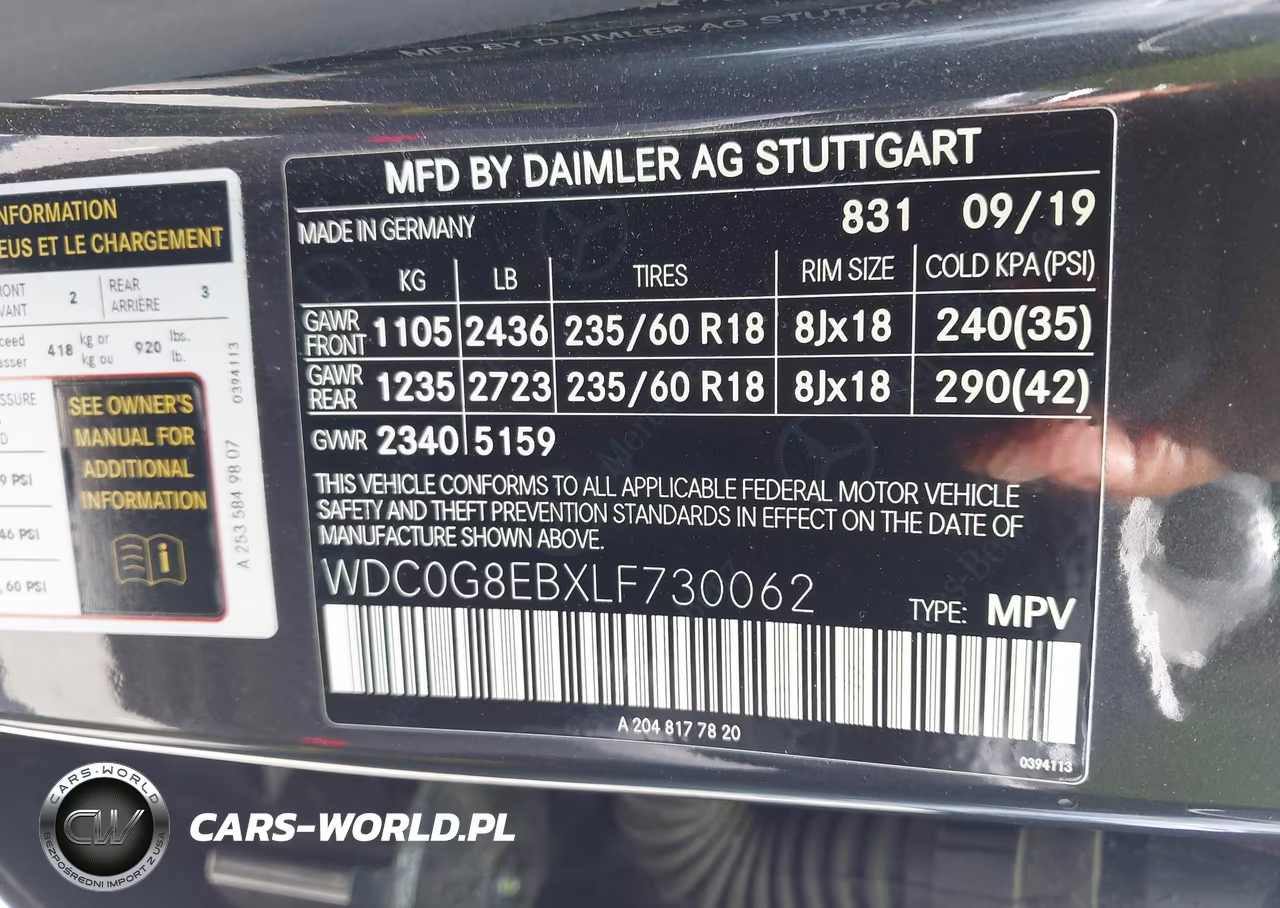 2020 Mercedes-Benz Glc 300 4Matic VIN:WDC0G8EBXLF730062 - 9
