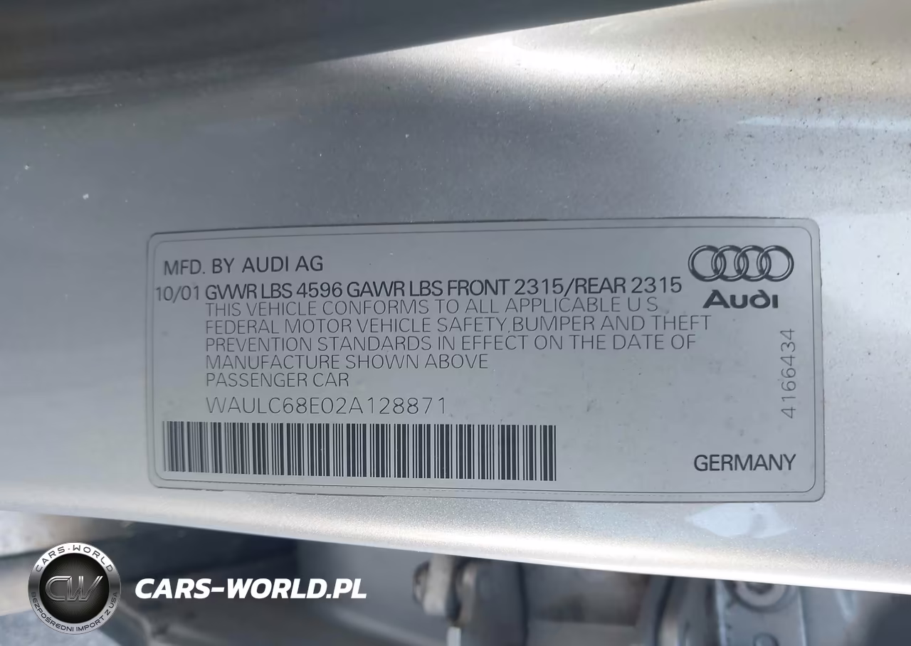 2002 Audi A4 1.8T VIN:WAULC68E02A128871 - 9
