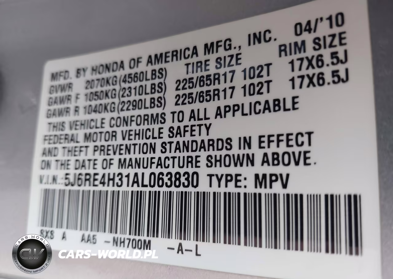 2010 Honda Cr-V Lx VIN:5J6RE4H31AL063830 - 9