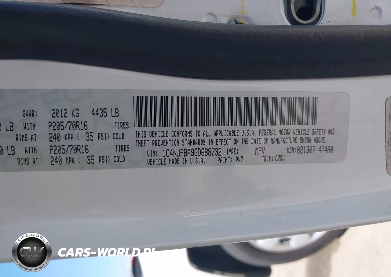 2016 Jeep Patriot Sport VIN:1C4NJPBA9GD688732 - 9