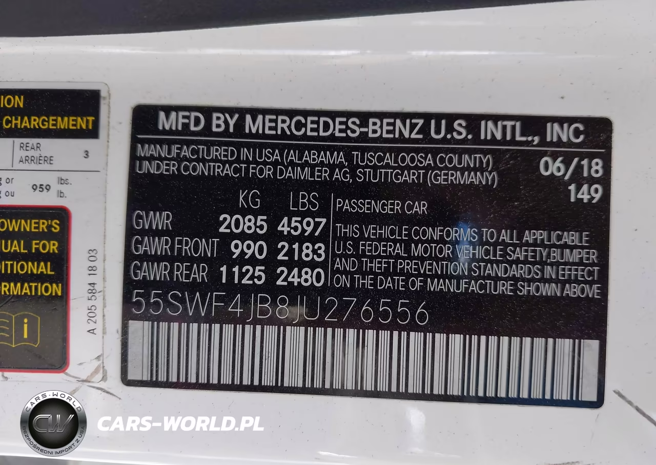 2018 Mercedes-Benz C 300 VIN:55SWF4JB8JU276556 - 9