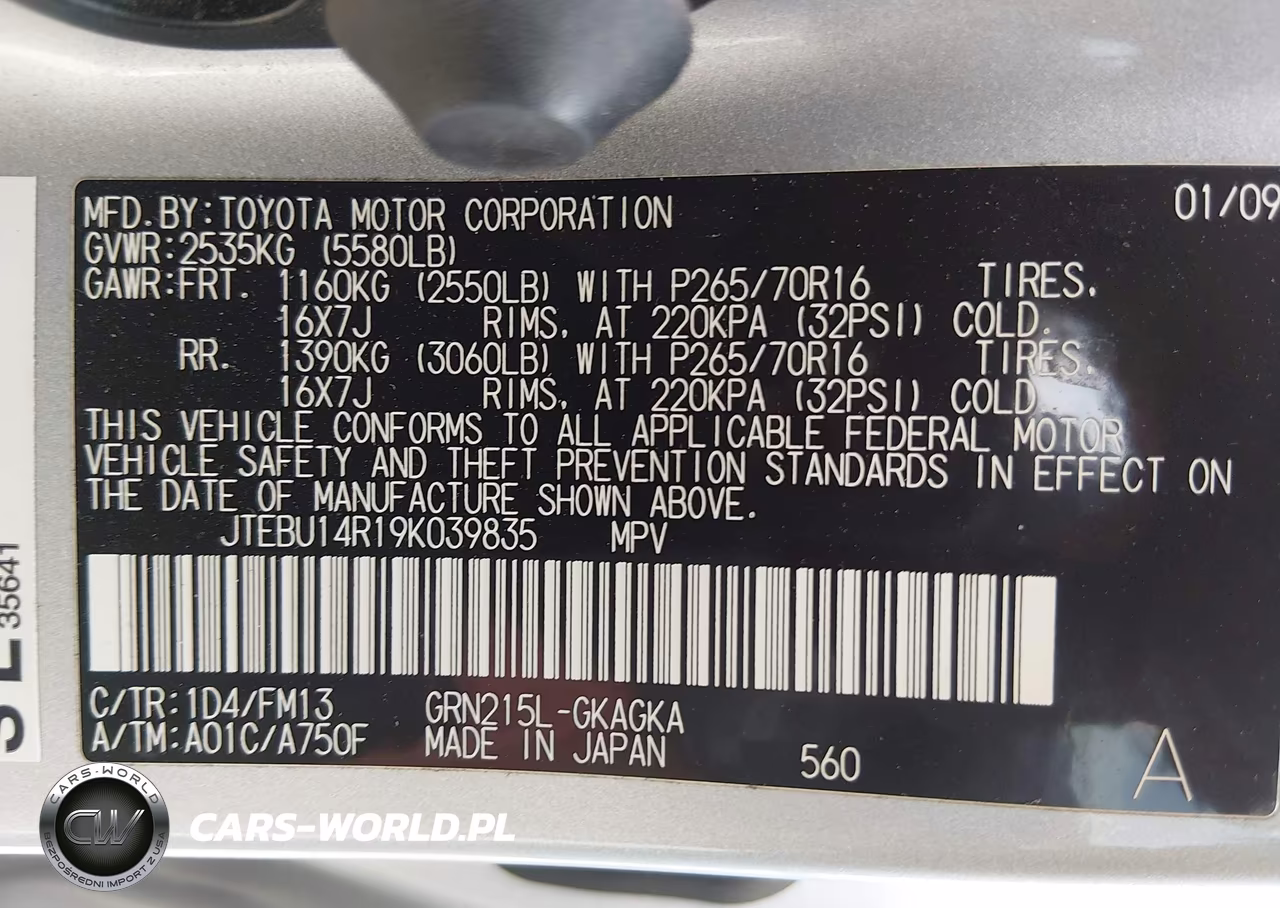 2009 Toyota 4Runner Sr5 V6 VIN:JTEBU14R19K039835 - 9