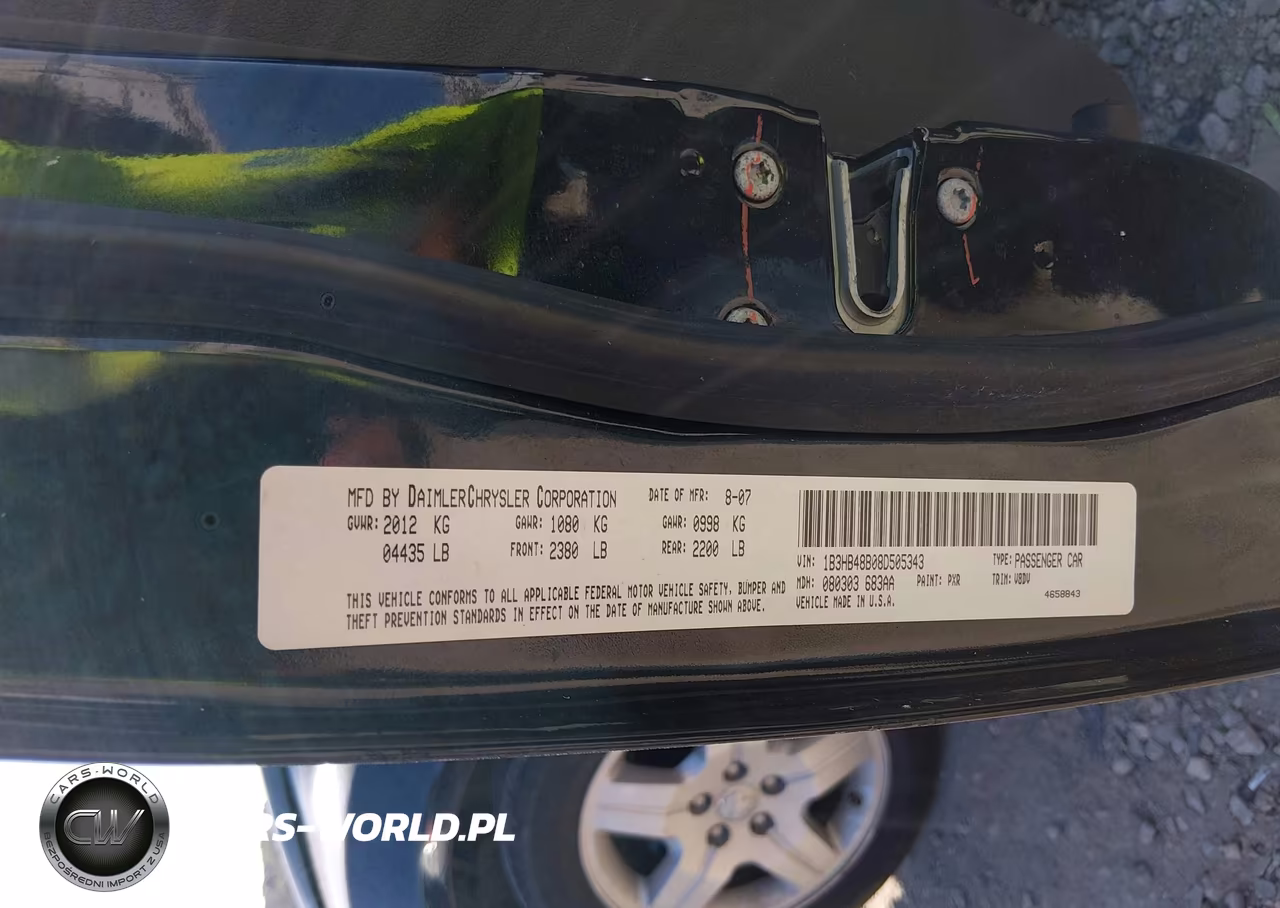 2008 Dodge Caliber Sxt VIN:1B3HB48B08D505343 - 9