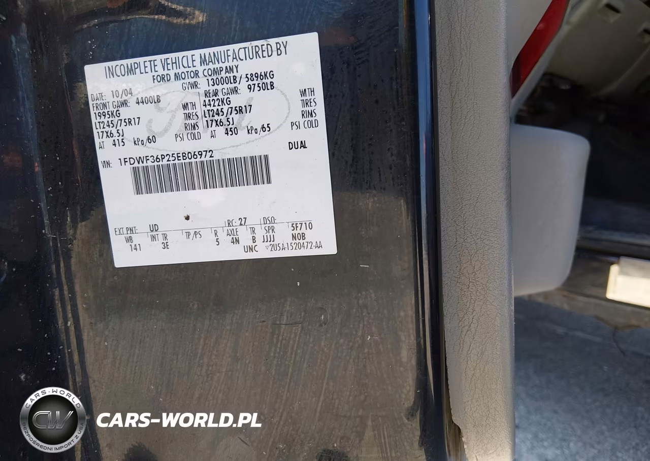 2005 FORD F350 SUPER DUTY VIN:1FDWF36P25EB06972 - 8