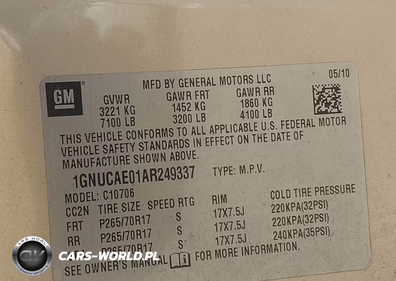 2010 Chevrolet Tahoe Ls VIN:1GNUCAE01AR249337 - 9
