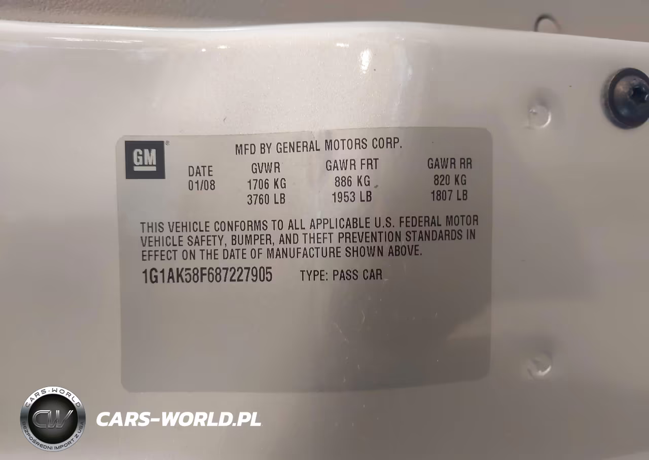2008 Chevrolet Cobalt Ls VIN:1G1AK58F687227905 - 9