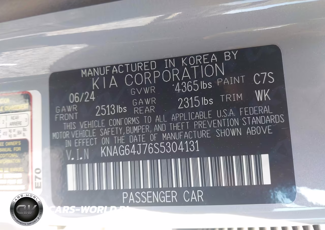 2025 Kia K5 Gt-Line VIN:KNAG64J76S5304131 - 9