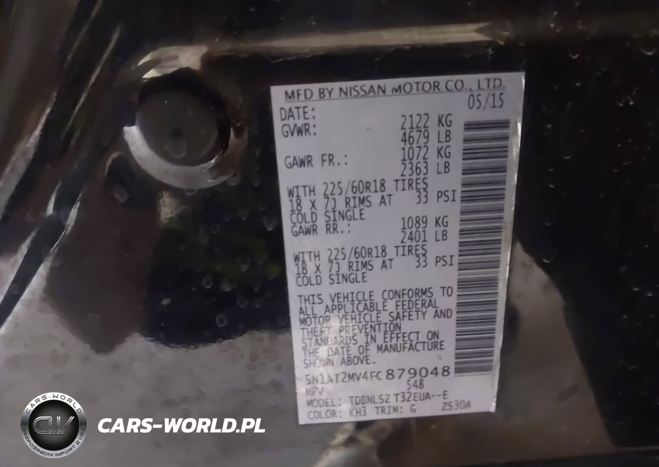 2015 NISSAN ROGUE S VIN:5N1AT2MV4FC879048 - 9