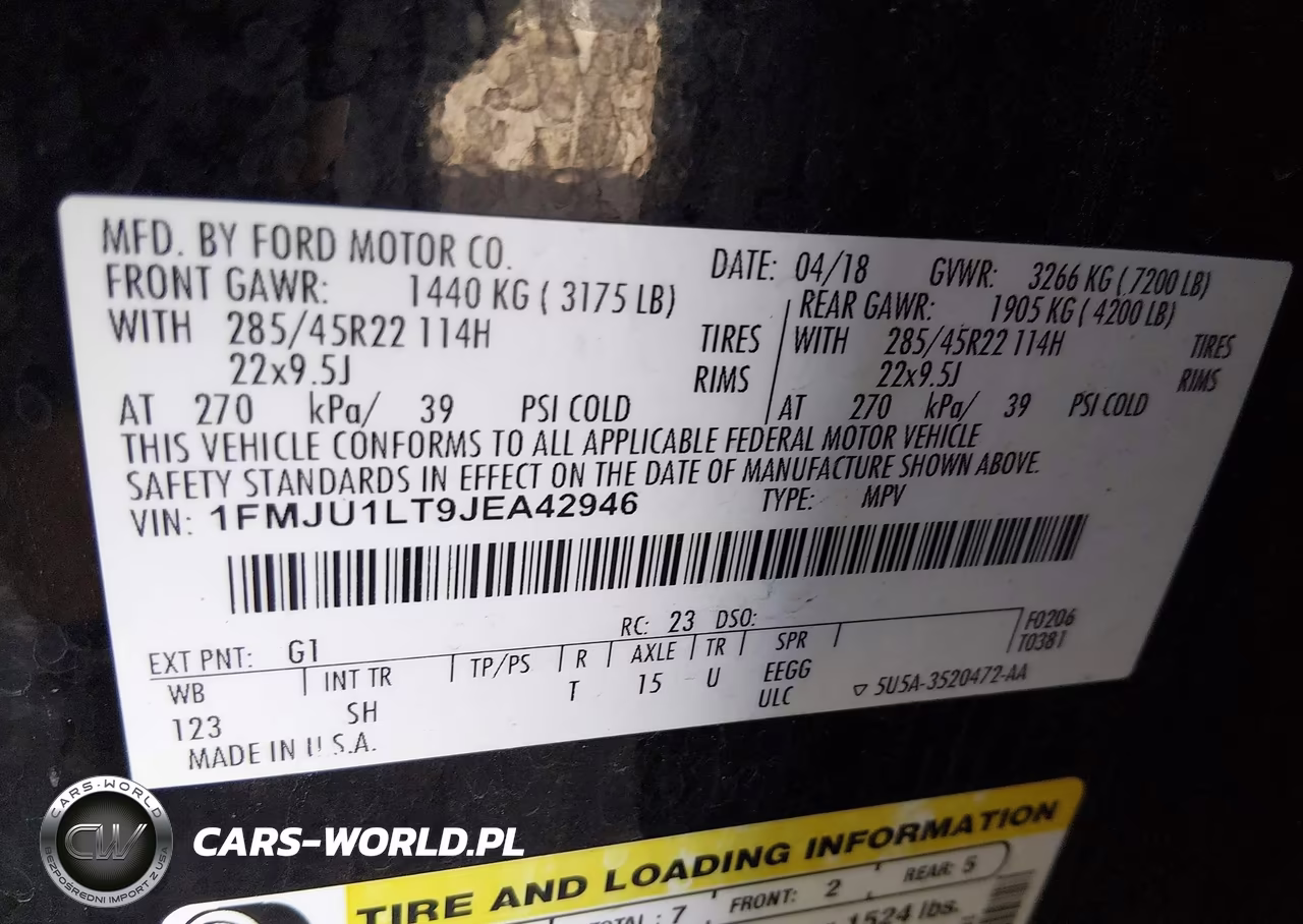 2018 Ford Expedition Platinum VIN:1FMJU1LT9JEA42946 - 9