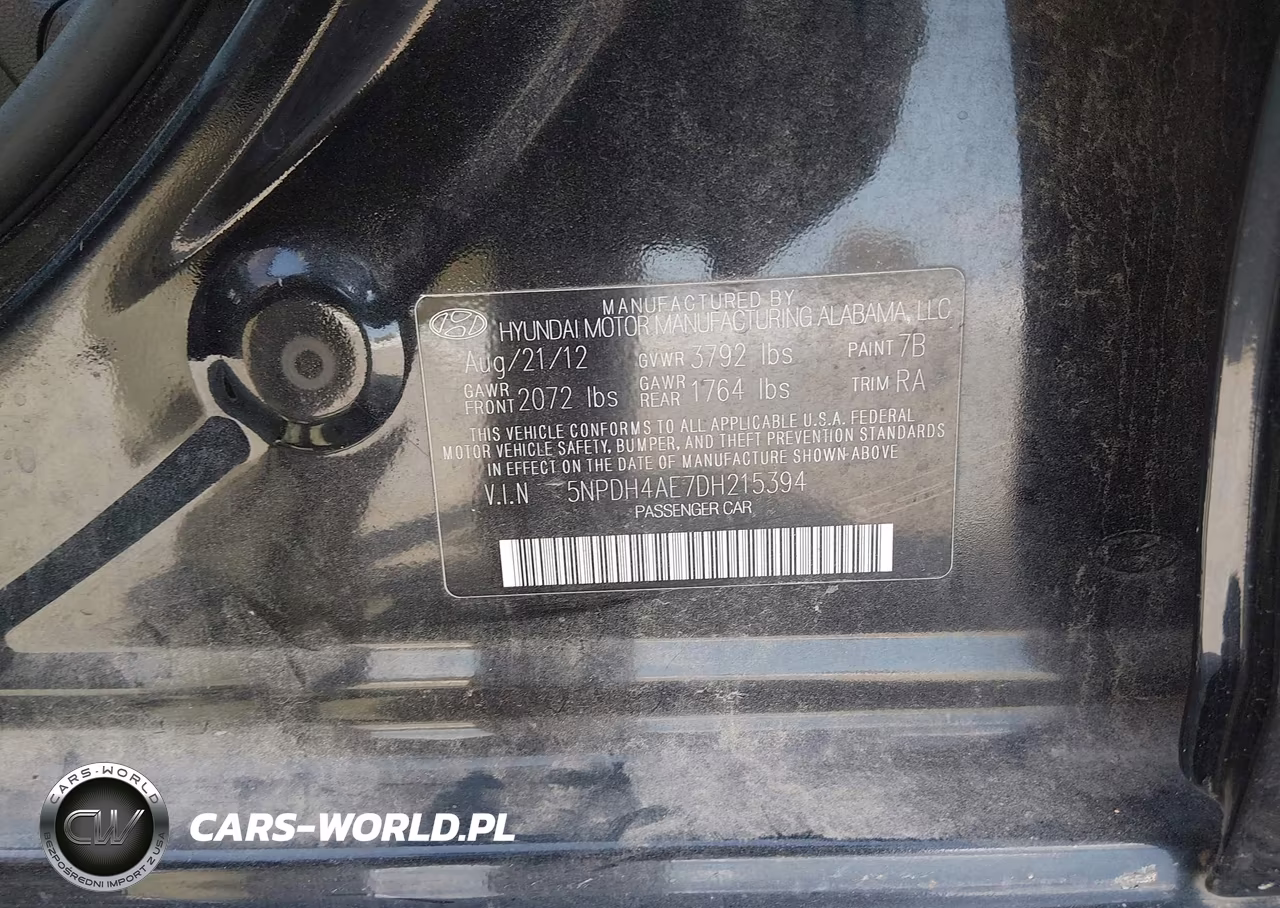 2013 Hyundai Elantra Gls VIN:5NPDH4AE7DH215394 - 9