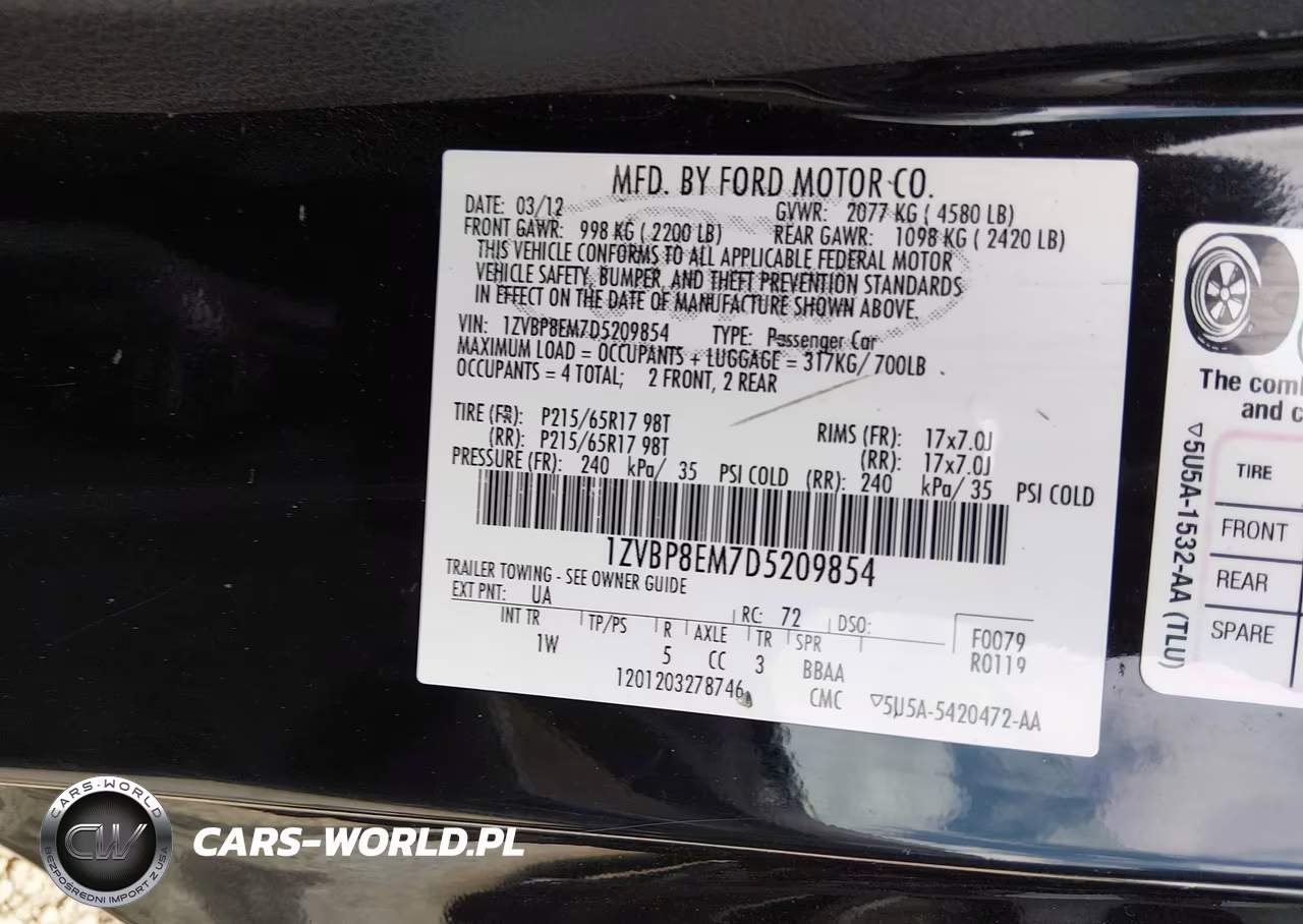 2013 Ford Mustang V6 VIN:1ZVBP8EM7D5209854 - 9