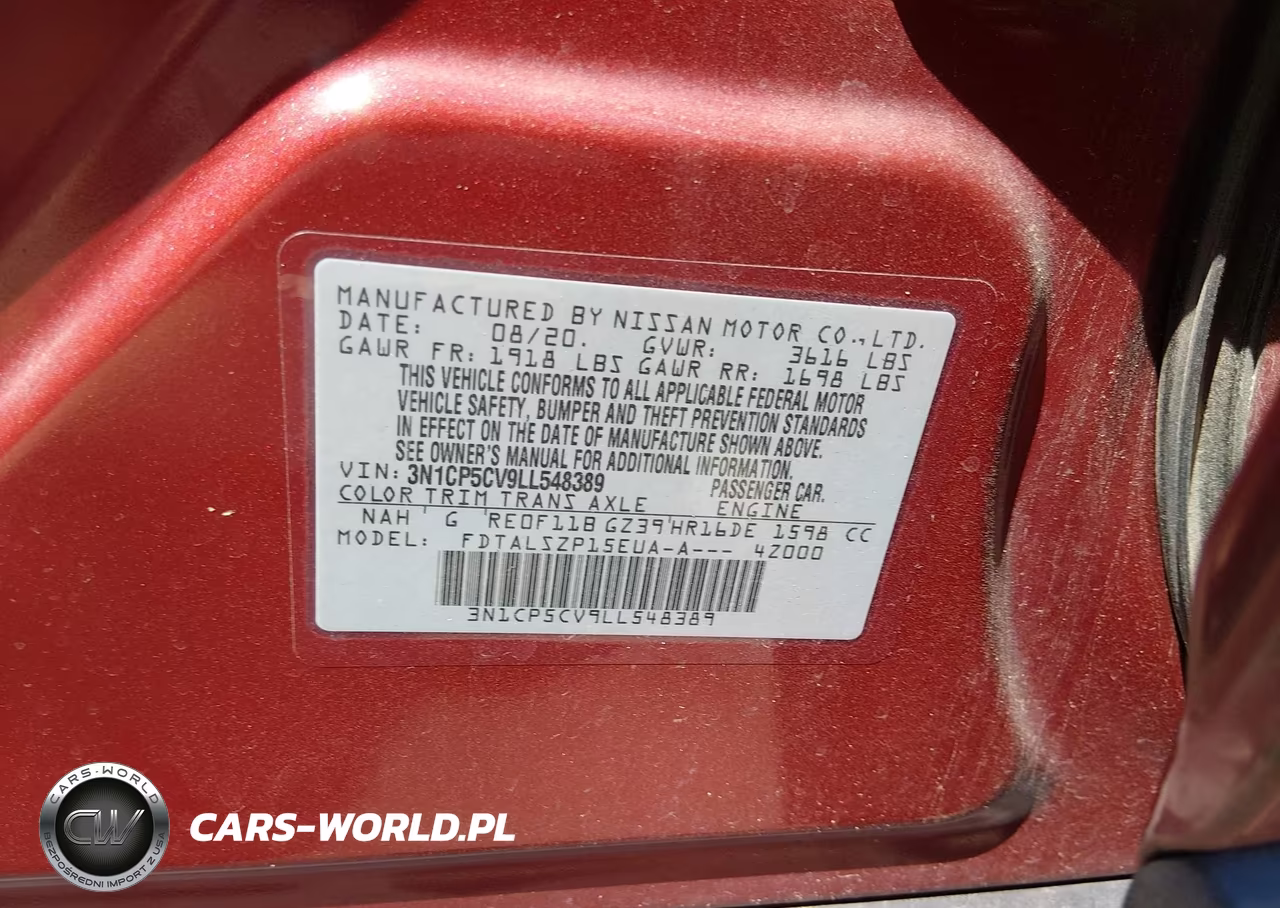 2020 Nissan Kicks Sv Xtronic Cvt VIN:3N1CP5CV9LL548389 - 9