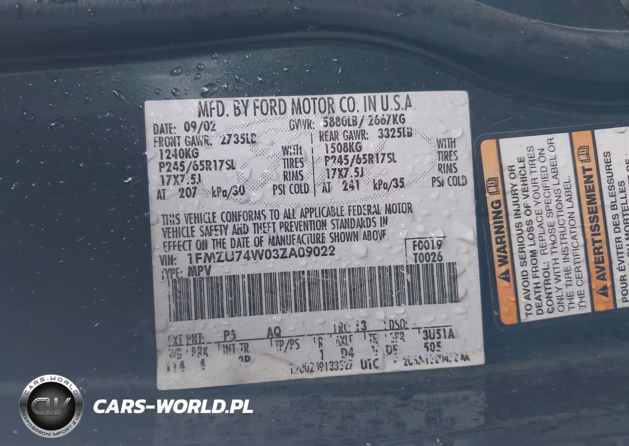 2003 Ford Explorer Eddie Bauer VIN:1FMZU74W03ZA09022 - 9
