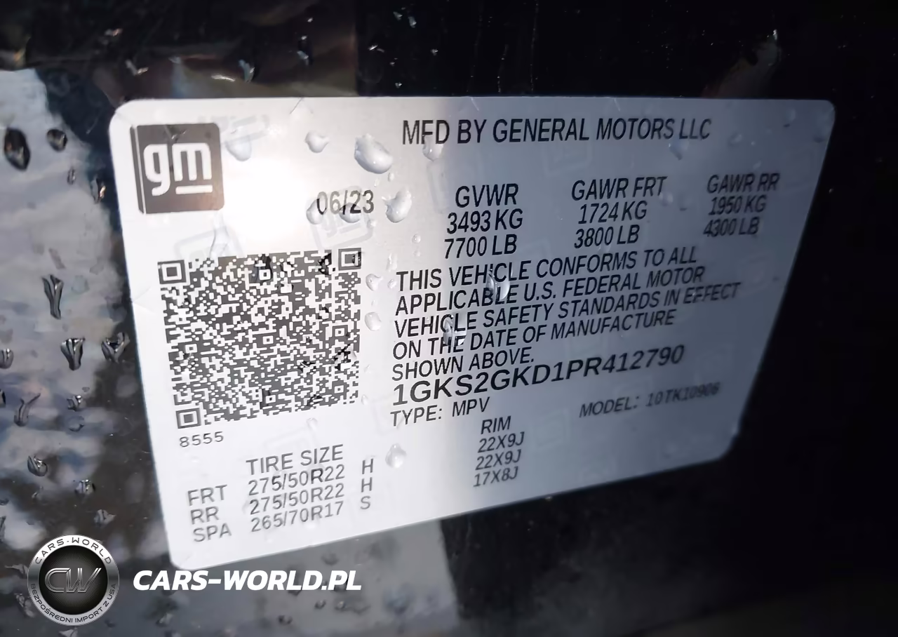 2023 GMC Yukon Xl 4Wd Slt VIN:1GKS2GKD1PR412790 - 9