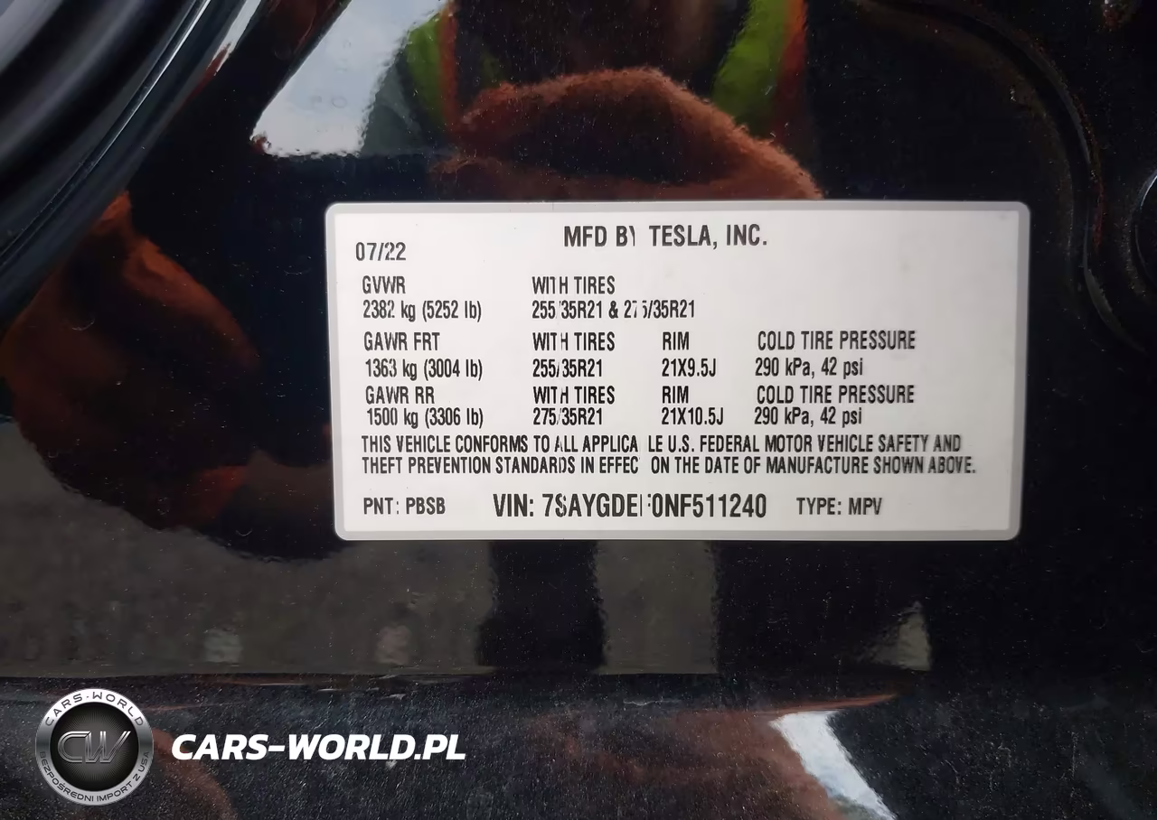 2022 Tesla Model Y Performance Dual Motor All-Wheel Drive VIN:7SAYGDEF0NF511240 - 9