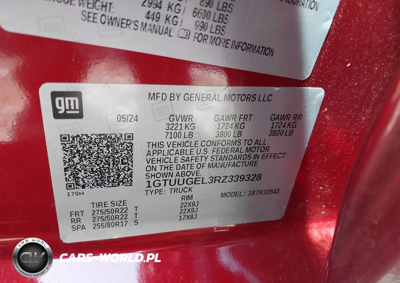 2024 GMC Sierra 1500 4Wd Short Box Denali VIN:1GTUUGEL3RZ339328 - 9